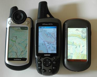 Garmin GPSMAP60CSx screen brightness compared with a Oregon 300 and Colorado 300