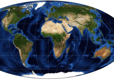 Mercator world map