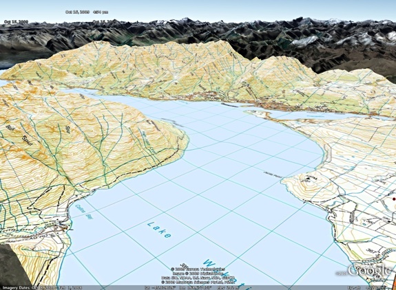 Topo map overlay in Google Earth
