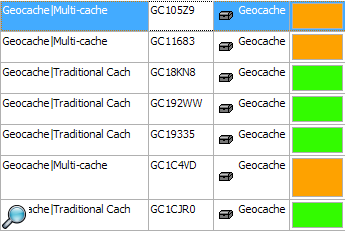 Geocache list