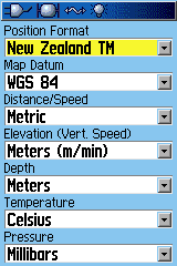 Setting NZTM coordinates on a Garmin GPSMAP 60CSx GPS