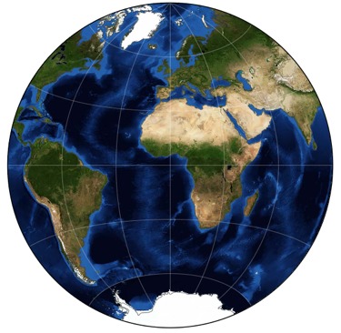 Mercator world map