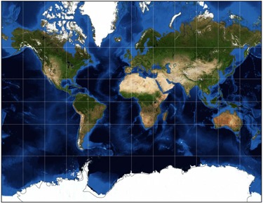 Mercator world map