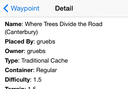 Geocaching.com PocketQuery detail